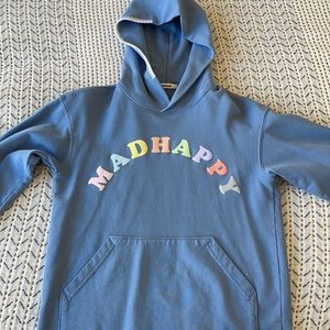 Light blue classic Madhappy hoodie sweatshirt with hood stitching detail xs
